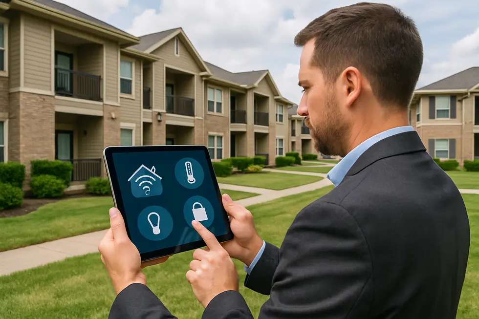 Modern rental with integrated smart home technology attracting tenants in Katy